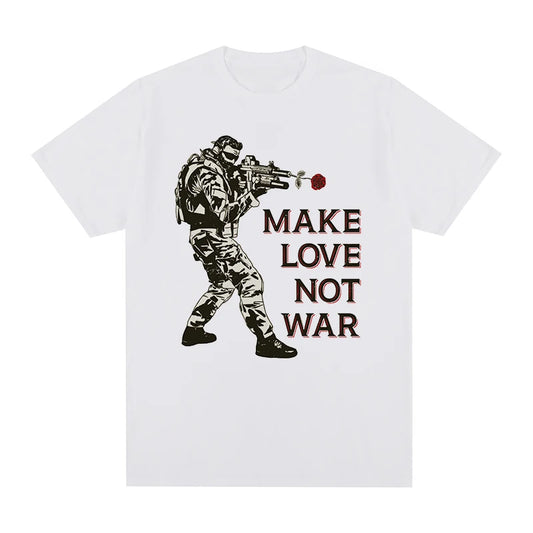 Machen Sie Liebe, nicht Krieg Rose Vintage T-Shirt