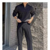 Men's Knit Cardigan Sweater - Long Sleeve Button Coat