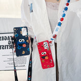 Cartoon-Crossbody-Lanyard-Riemen-Telefonhalter-Hülle für Xiaomi Redmi Note