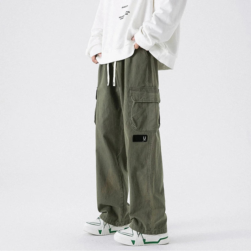 Safari Style Techwear Men Cargo Pants