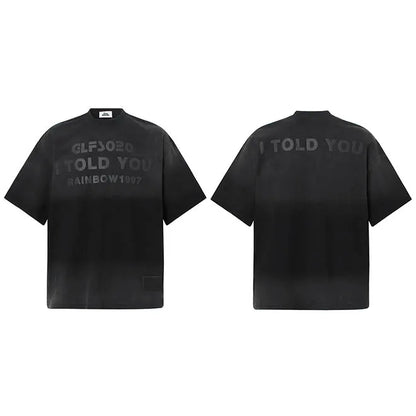 Men Hip Hop T-Shirt Faded Red Vintage Print