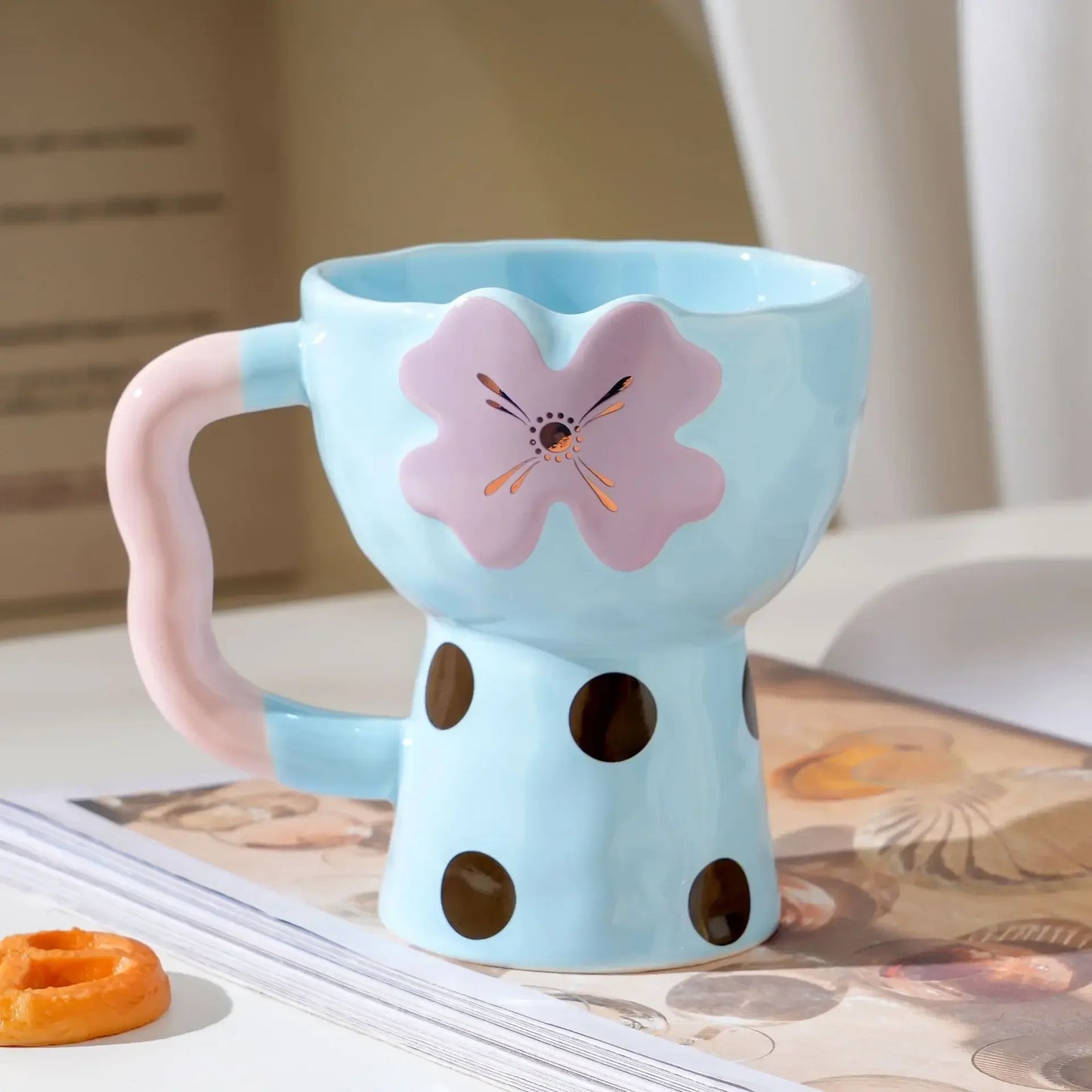 Cute Flower Ceramic Mug