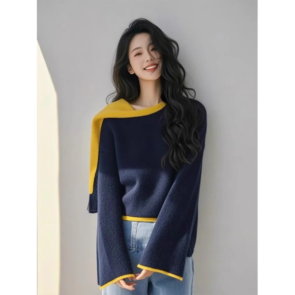 Womens Cowl Neck Sweater Oversized Pullover Layering Top Spring Fall