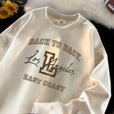 Hip-Hop-Chic, trendige Buchstaben-Druck-Sweatshirts für Herren im Harajuku-Stil mit Rundhals-Design