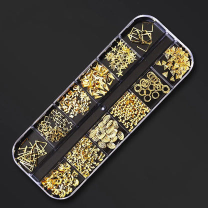 Gold Metallic Nail Art Decorations