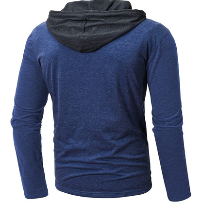 Men Hoodies Sweatshirts Long Sleeve Solid Lightweight Casual