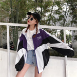 Women Jacket Embroidery Bomber Windbreaker