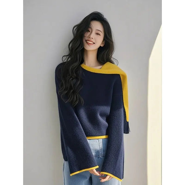 Womens Cowl Neck Sweater Oversized Pullover Layering Top Spring Fall