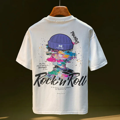 2025 Men’s Summer Graphic Tee Loose Fit Streetwear Top