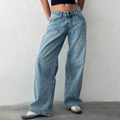 Y2K Low Rise Baggy Jeans for Women