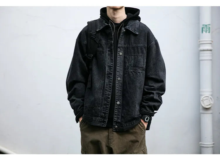 High Quality Vintage Classic Denim Jackets for Men Trendy Style