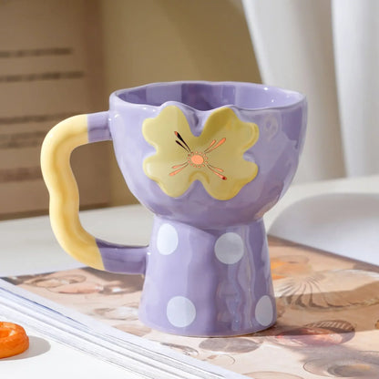 Cute Flower Ceramic Mug