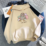 Hoodie Women Cartoon Funny The Cat Harajuku streatwear