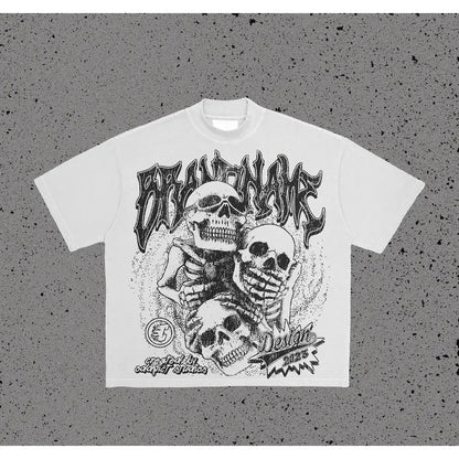 2024 Hip Hop Übergroßes bedrucktes T-Shirt 