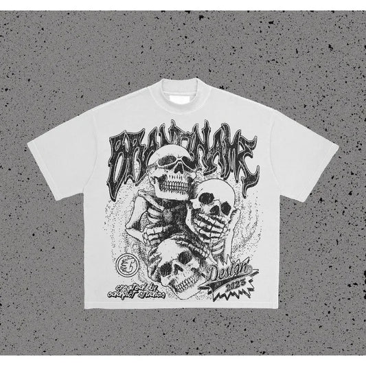 2024 Hip Hop Übergroßes bedrucktes T-Shirt 