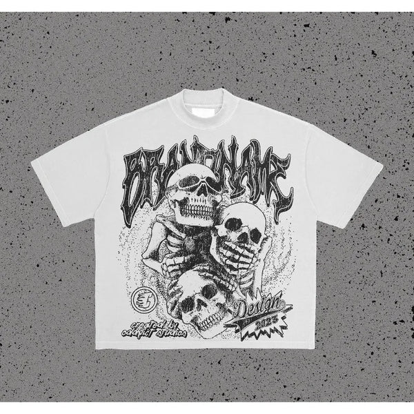 2024 Hip Hop Übergroßes bedrucktes T-Shirt 