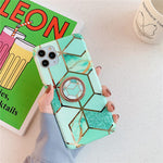 Finger Ring Holder Marble Phone Case For iphone Max Silicone