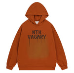 Men Letter Print Nth Vagary Hoodie Streetwear Casual Pullover