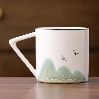 Mountain Ceramic Kung Fu Tea Cup Creative Pottery Espresso Cups