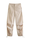 Cargo Pants Female Vintage Jogging Trousers High Elastic Waist