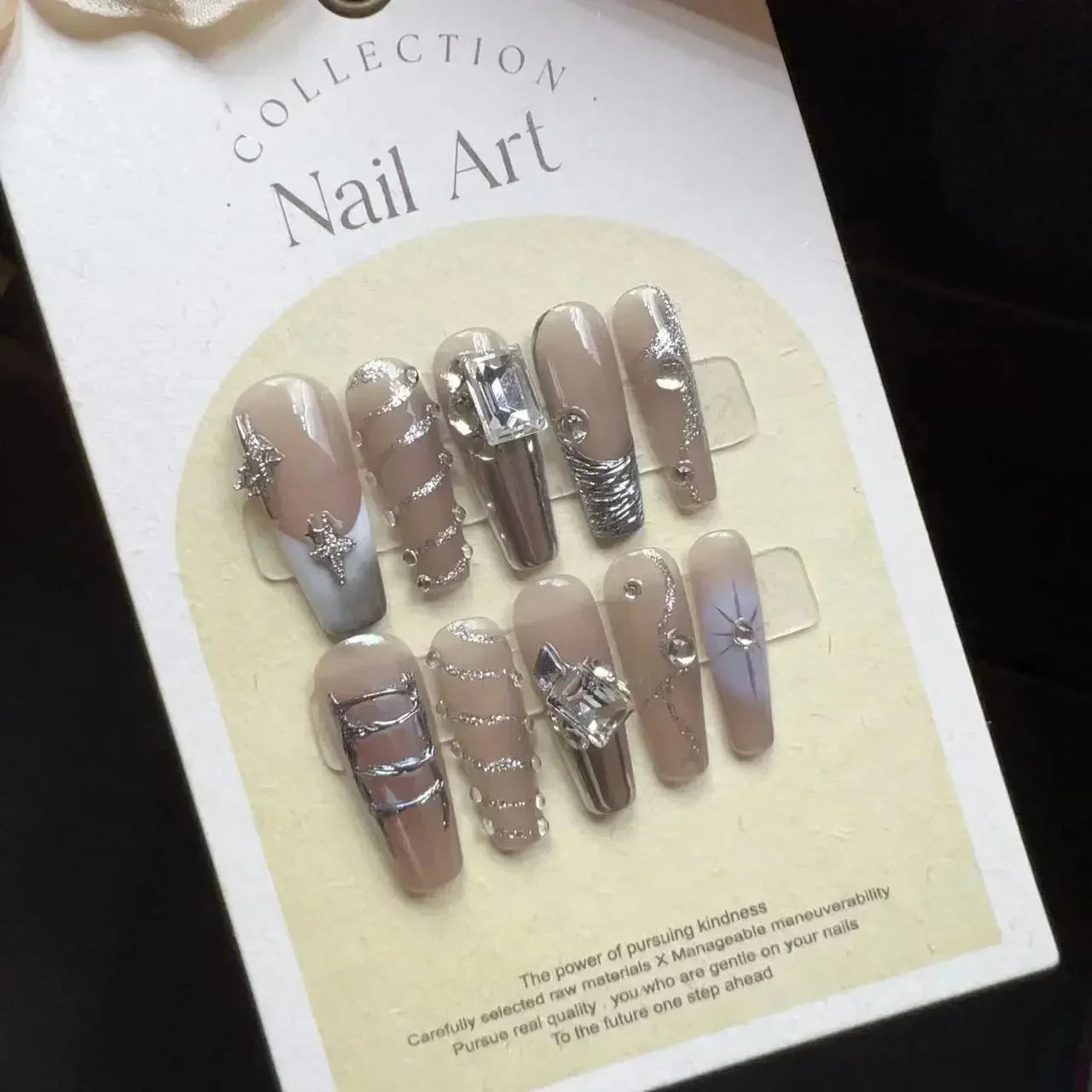 Vintage Angel Gothic Nail Burgundy and Black Fashion Punk Cool Nail