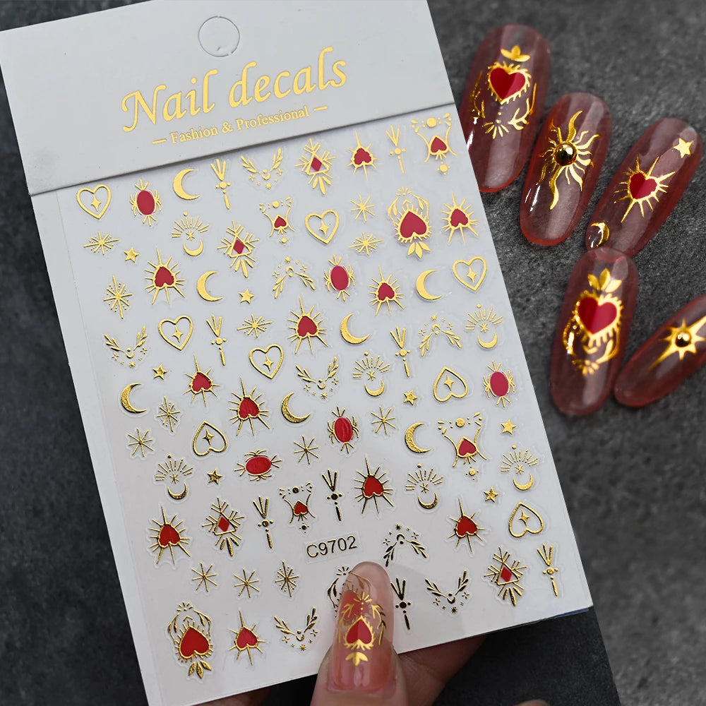 Glossy Y2K Star Nail Decals