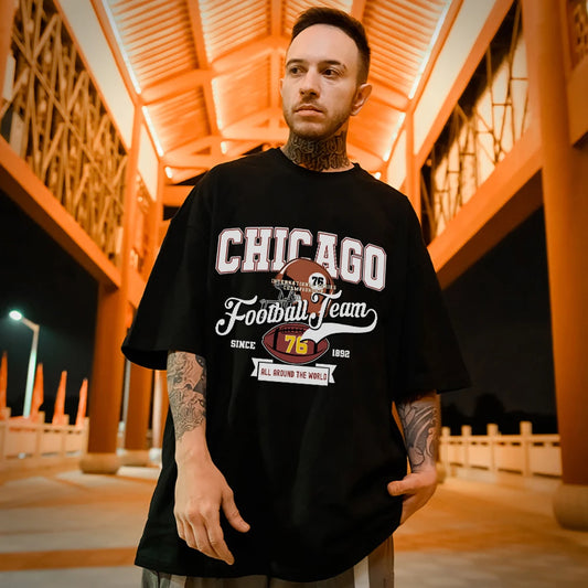 Vintage Cotton T-Shirts Street Hip Hop Male Cotton Short Sleeve