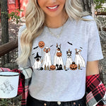 Retro Halloween Ghost Dog Women's T-Shirt