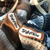 American Warm Thick Knitted Winter Korean Personalized Couple Loose Y2K Street