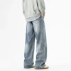Mens Retro Wide Leg Jeans Y2K Style Loose Denim Pants Oversized