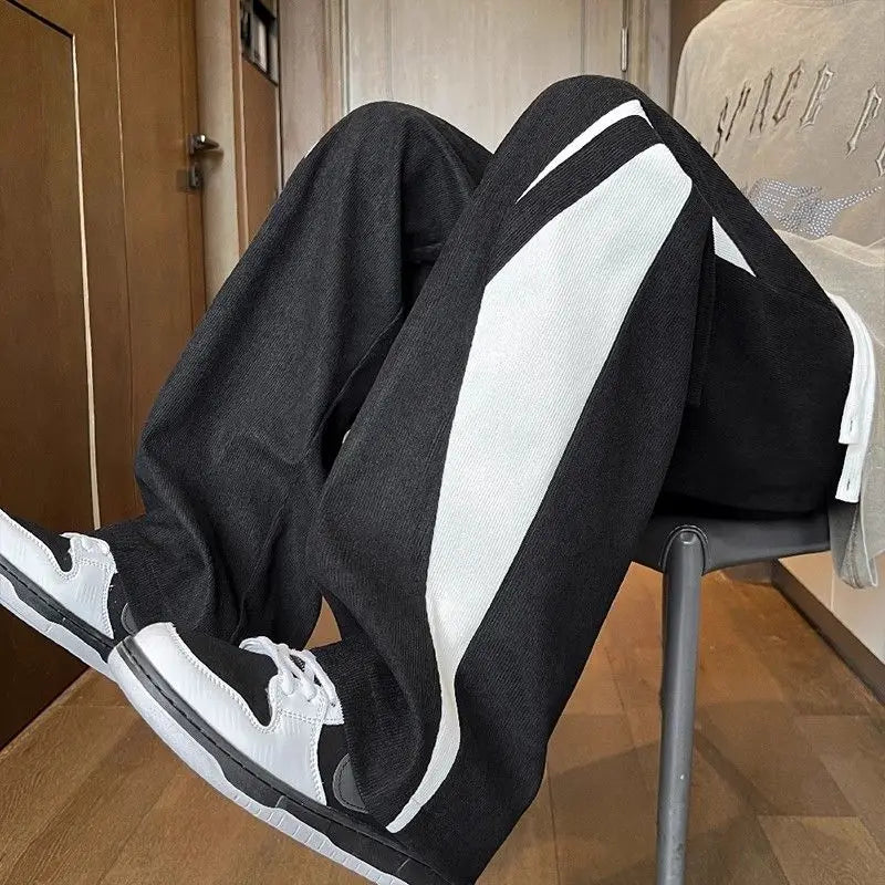 Corduroy Pants for Men with Loose and Straight Leg Casual Pants