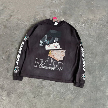 Yao Saint Michael Graphic Print Men’s Oversized Vintage T-Shirt