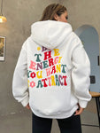 Be The Energy You Want Attract Colorful Art Word Hoodies Women Fleece Fashion Streetwear