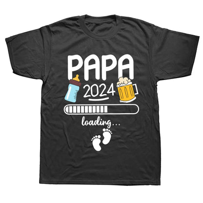 Future Dad Beer Lover's Essential: Papa 2024 T-Shirt