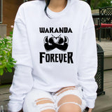 Wakanda Forever Sweatshirt King of Wakanda Panther Black King