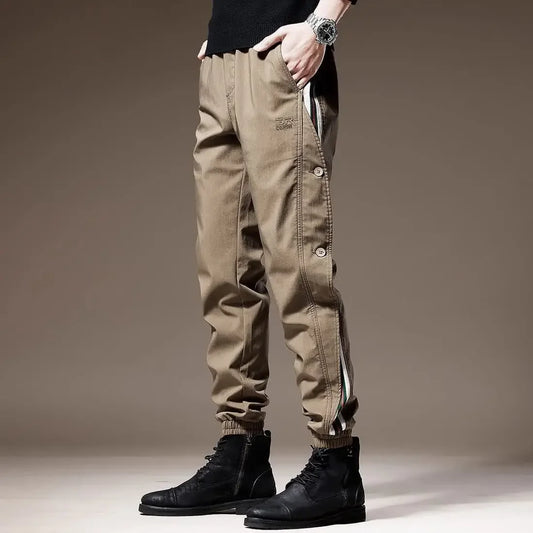 New Men’s Cargo Pants Multi Pocket Stretch Fit Harajuku Slacks Style
