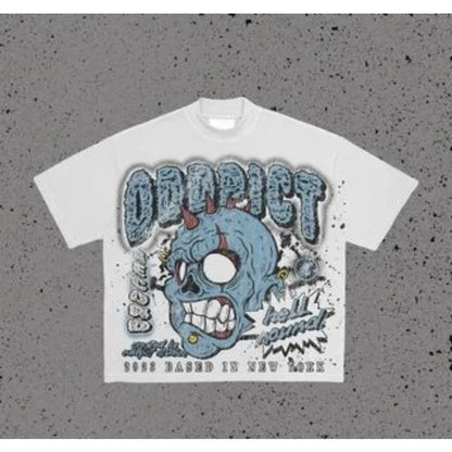 2024 Hip Hop Übergroßes bedrucktes T-Shirt 