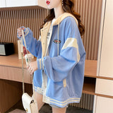 Fashion Cardigan Jacket  for Women Thin Loose Stitching Single