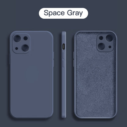 Original quadratische Handyhülle aus flüssigem Silikon, stoßfeste Rückseite