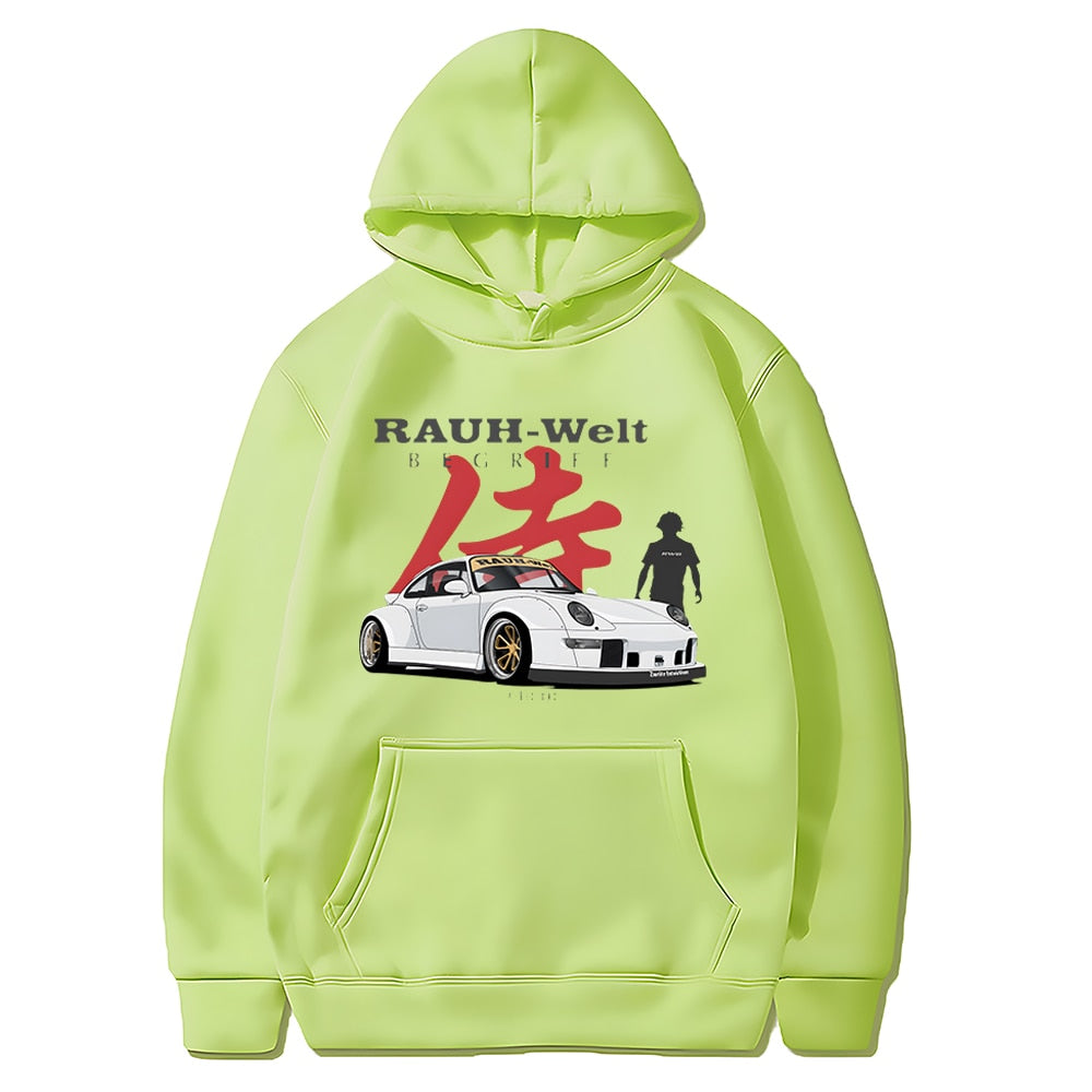 Men Hoodies Harajuku Japanese Anime Cartoon Print Casual