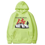 Herren Hoodies Harajuku Japanischer Anime Cartoon Print Lässig