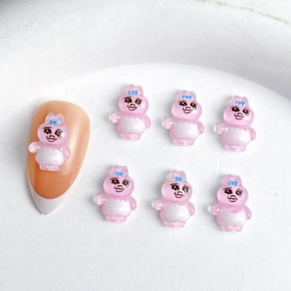 30PCS Cartoon Anime Character Nail Art Decorations Funny Rabbit