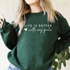Life Is Better with My Girls Hoodie Mom Era Crewneck Mother of Girls Sweatshirt