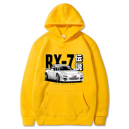 Männer Hoodies Harajuku RX7 FD Drift Japanische Autos Casual