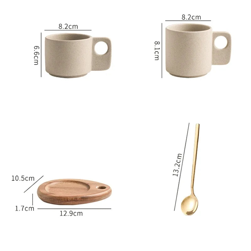 Ceramic Coffee Cup Firming Teacup Set Holiday Mug