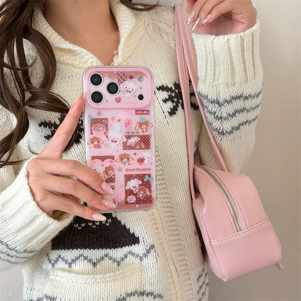 Cute Cartoon Dessert Rabbit Phone Case for iPhone 17 Pro 15 14 16