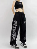 Hosen Y2k Jogger Casual Jogging Streetwear Hip Hop Harajuku Oversize Buchstaben Goth