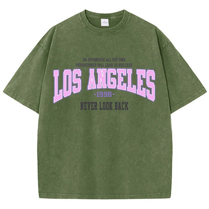 Womans Washed T-Shirts Trend Distressed Loose Tees Los Angeles 1996