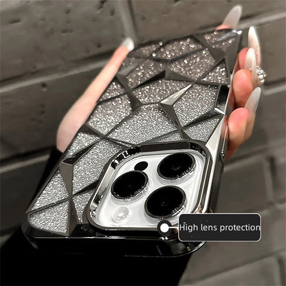 Galvanisierte geometrische Farbverlauf-Bling-Telefonhülle für iPhone