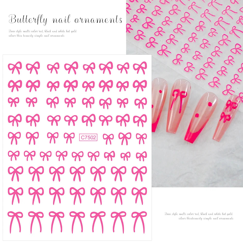 3D Gold Heart Nail Art Stickers
